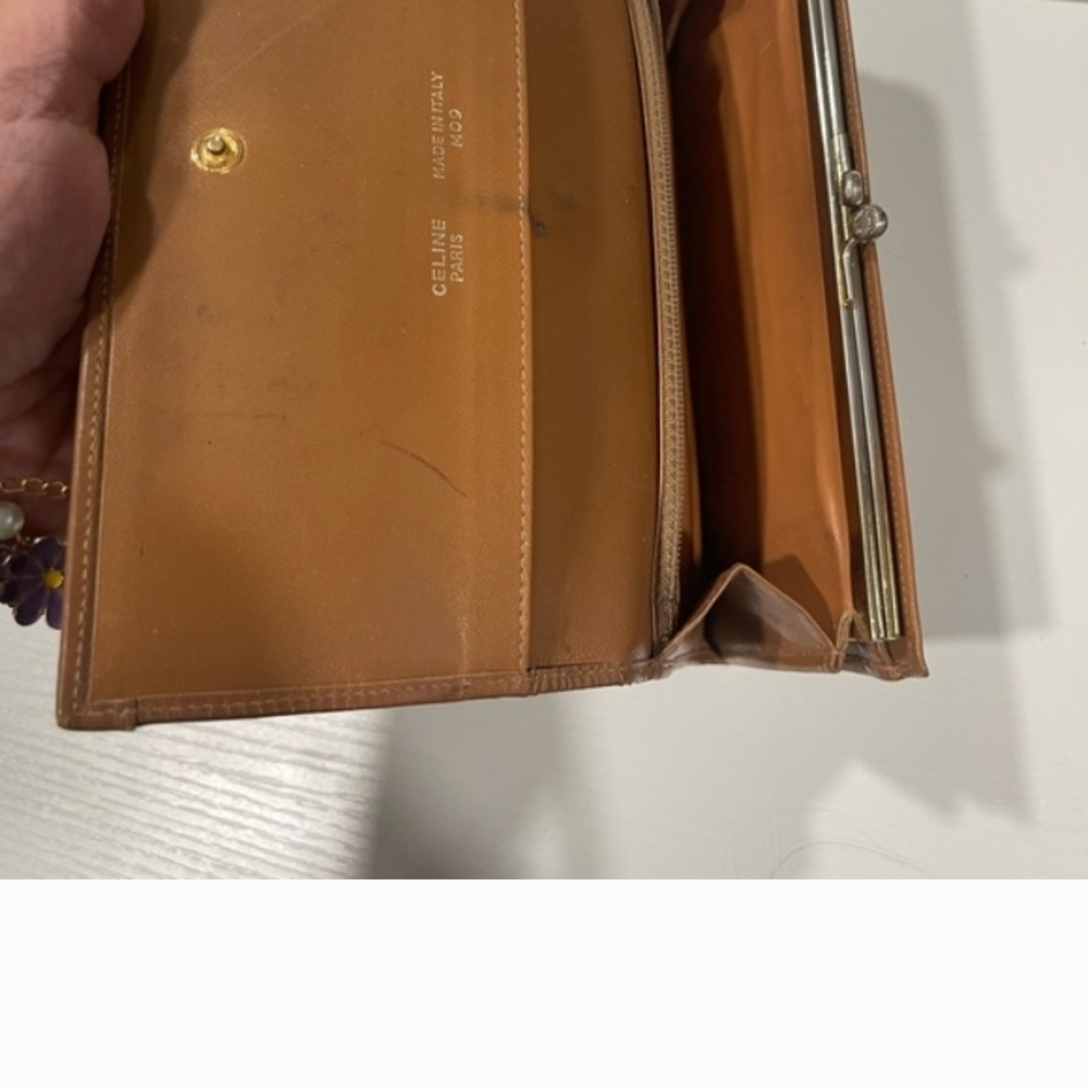 Celine Triomphe Monogram Flap Wallet - Beige Brown - Picture 7 of 7